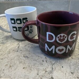 Set of two Large Mugs - Dog Mom & Dog Dad